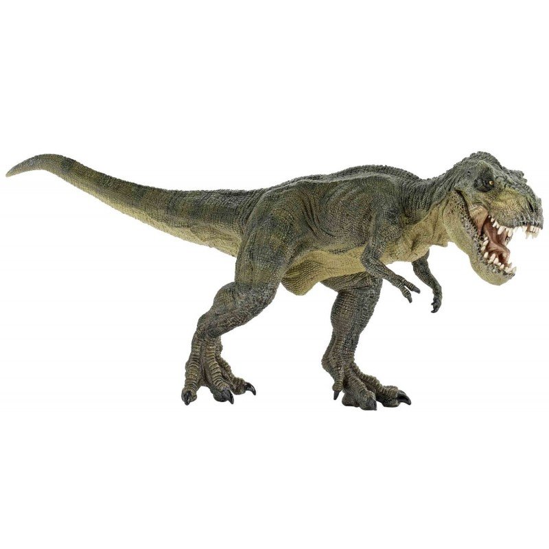 Le tyrannosaure qui court de Papo, l'une des figurines phares de la gamme dinosaures de la marque française Le tyrannosaure qui court de Papo, l'une des figurines phares de la gamme dinosaures de la marque française